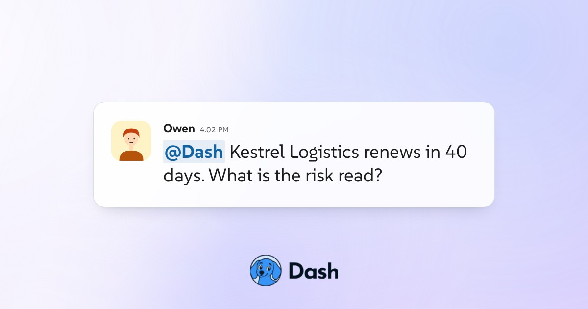 Conversation preview for Draft a renewal risk brief from CRM and tickets