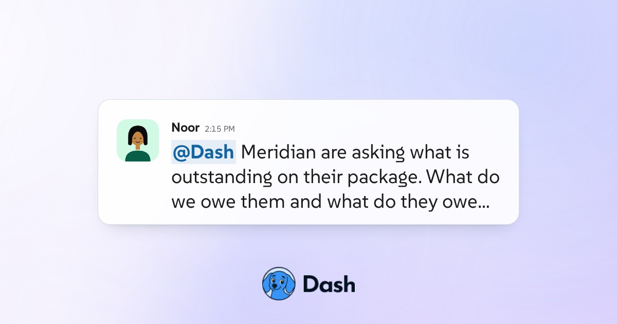 Conversation preview for Answer a sponsor asking what is outstanding