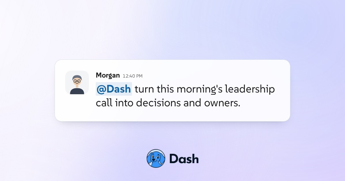 Conversation preview for Turn the leadership meeting into decisions
