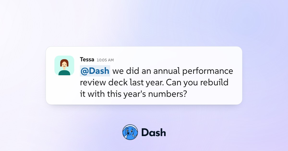 Conversation preview for Rebuild last year's report with new numbers