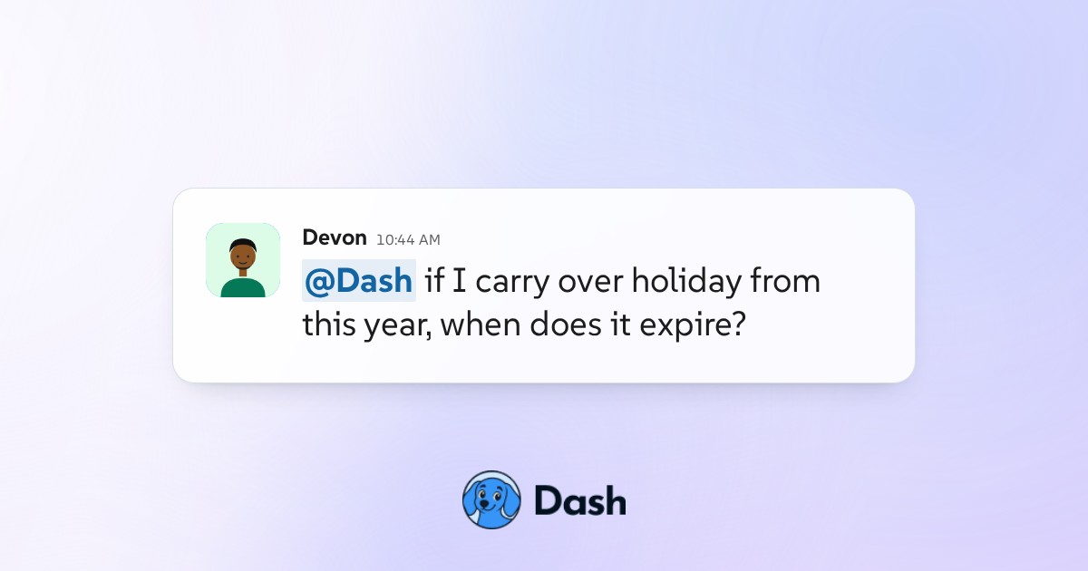 Conversation preview for Answer a PTO policy question with the source