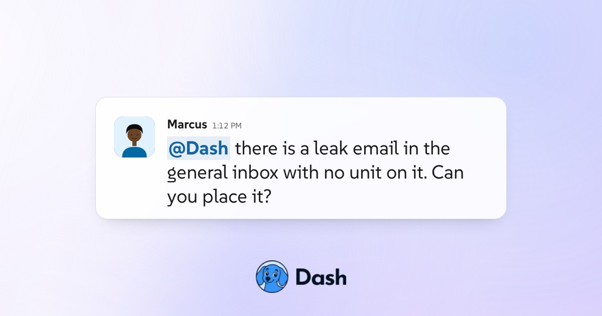 Conversation preview for File a maintenance email to the right unit